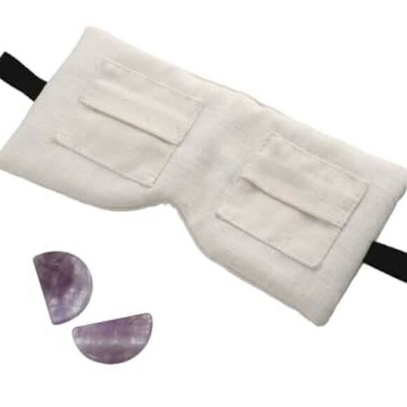 Cotton Eye Pillow, Eye Mask Amethyst - Picture 3 of 13